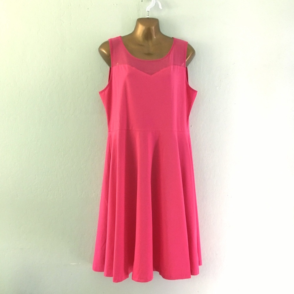 Pink Dress with Mesh